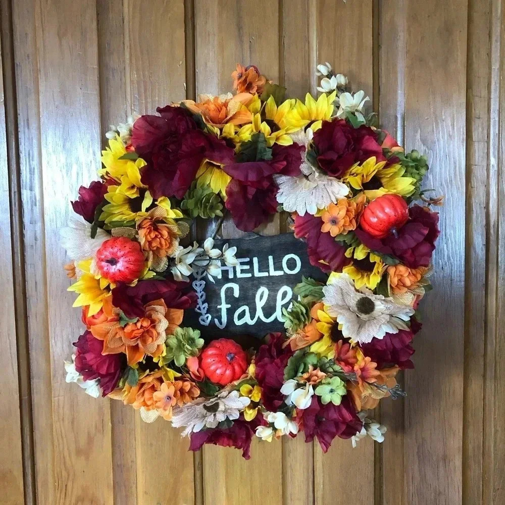 Handmade Fall Wreath - Picture 3 of 6